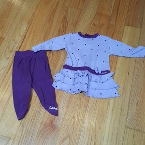 EUC Girl's Size 0/3 Month Purple Cabelas Outfit